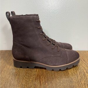 Vionic Lani ll Lace Up Boot Women’s Size 8.5W Chocolate Suede